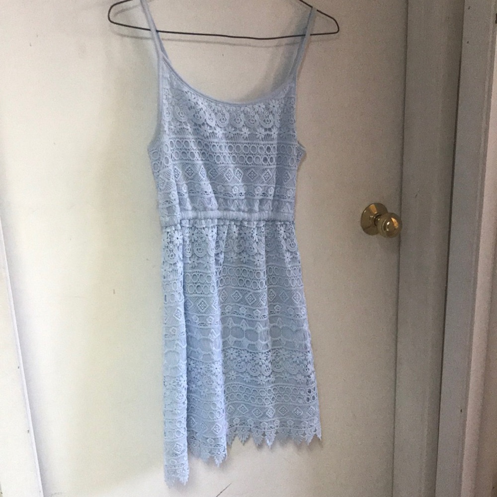 Periwinkle/Light Blue Lace Dress